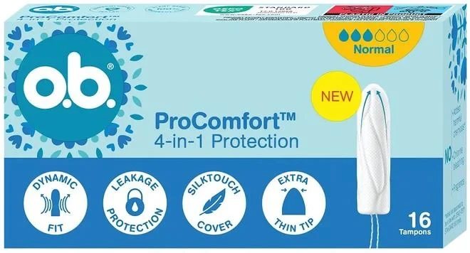 O.B. Pro Comfort Normal tamponai, 16 vnt