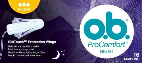 O.B. PROCOMFORT NIGHT NORMAL N16 (JOHNSON & JOHNSON)
