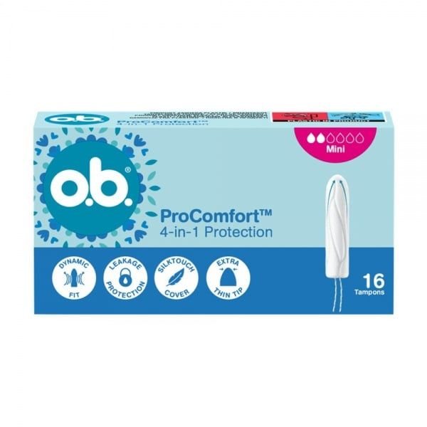 O.B. tamponai PROCOMFORT MINI, 16 vnt
