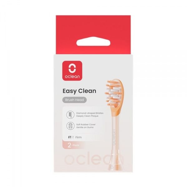 OCLEAN dantų šepetėlio galvutės EASE, oranžinės spalvos, 2 vnt
