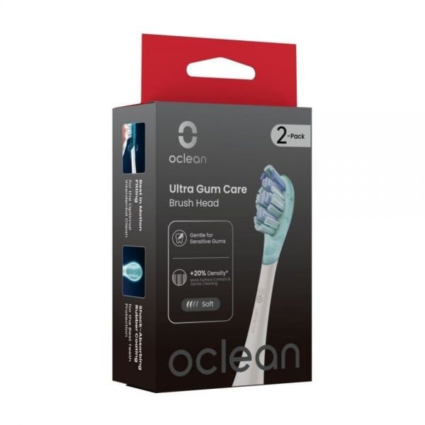 OCLEAN dantų šepetėlio galvutės ULTRA GUM CARE, baltos spalvos, 2 vnt