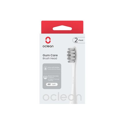 OCLEAN, elektrinio dantų šepetėlio Professional serijos minkštais šereliais baltos spalvos galvutės, 2 vnt