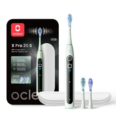 OCLEAN X PRO 20 S, išmanusis elektrinis dantų šepetėlis, žalios spalvos N1 (Oclean)