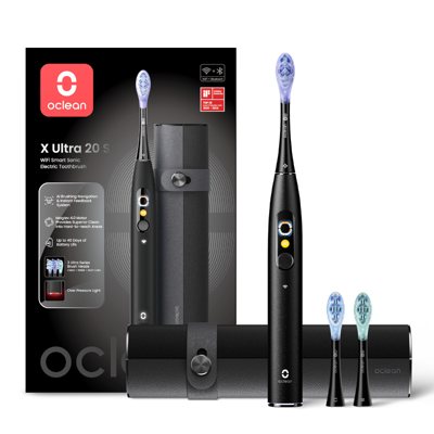 OCLEAN X ULTRA 20 S, išmanusis elektrinis dantų šepetėlis, juodos spalvos, 1 vnt