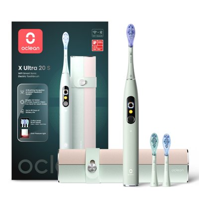 OCLEAN X ULTRA 20 S, išmanusis elektrinis dantų šepetėlis, žalios spalvos, 1 vnt