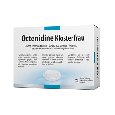 Octenidine Klosterfrau, kietosios pastilės, N20