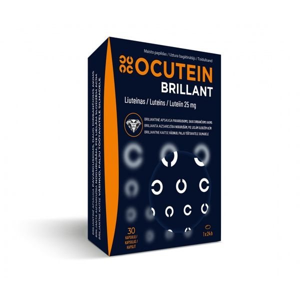 OCUTEIN maisto papildas BRILLANT LUTEIN 25 mg, 30 kaps.