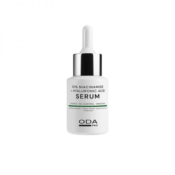 ODA PRO 10 % niacinamido ir hialurono rūgšties serumas, 30 ml