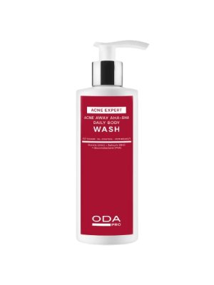 ODA PRO AHA-BHA kasdienis kūno prausiklis spuogų kontrolei, 200 ml