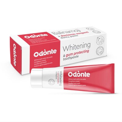 ODONTE, balinamoji ir dantenas sauganti dantų pasta, 75 ml