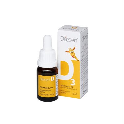 OILESEN, vitaminas D3 400, geriamieji lašai, 10 ml