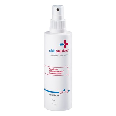 Oktiseptas 1 mg/20 mg/ml odos tirpalas, 250 ml