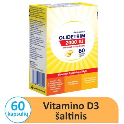 OLIDETRIM 2000 TV, 60 minkštųjų kapsulių