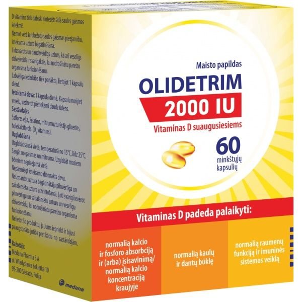 OLIDETRIM maisto papildas 2000 TV, 60 kaps.