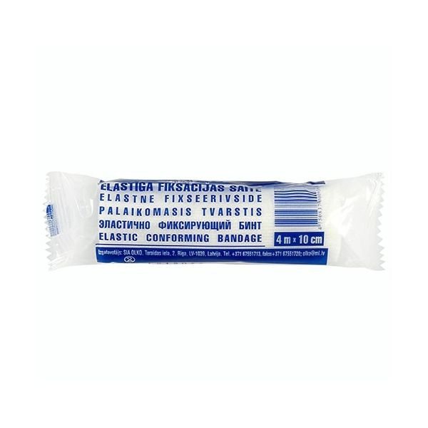 OLKO elastinis fiksuojamas tvarstis, x 10 cm, 1 vnt., 4 m