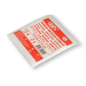 OLKO marlinės sterilios servetėlės, x 5 cm, 5 vnt., 7.5 cm