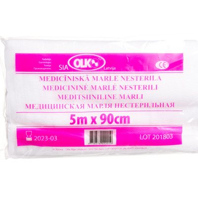 OLKO, medicininė marlė, x 90 cm, 5 m