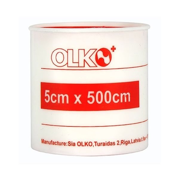 OLKO ruloninis pleistras ritinyje, x 500 cm, 1 vnt., 5 cm