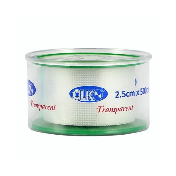 OLKO ruloninis pleistras TRANSPARENT, x 500 cm, 1 vnt., 2.5 cm