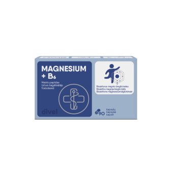 OLVEL bioaktyvus magnis su vitaminu B6, 90 kapsulių