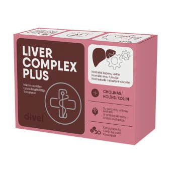 OLVEL kepenims LIVER COMPLEX PLUS, 30 kietųjų kapsulių