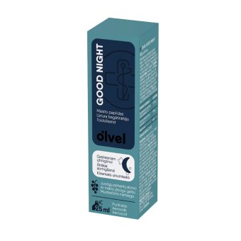 OLVEL purškiamas maisto papildas su melatoninu GOOD NIGHT, juodųjų serbentų skonio, 25 ml