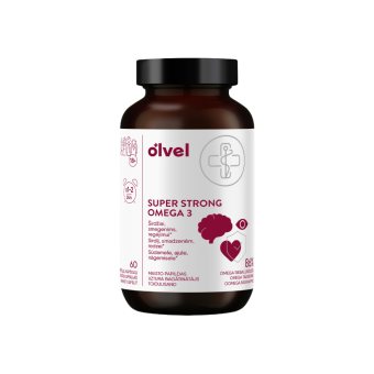 Olvel, Super Strong Omega-3, 60 minkštų kapsulių
