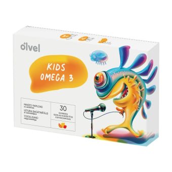 OLVEL VAIKAMS OMEGA 3, nuo ., 30 guminukų, 3 m