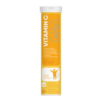 OLVEL VITAMINAS C, citrinų skonio, 20 tirpių tablečių