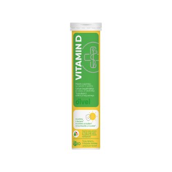 OLVEL VITAMINAS D, tropinių vaisių skonio, 20 tirpių tablečių