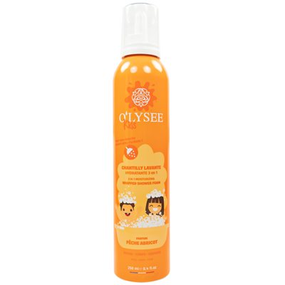 O'LYSEE vaikiškos prausiamosios putos PEACH & APRICOT, nuo ., 250 ml, 3 m