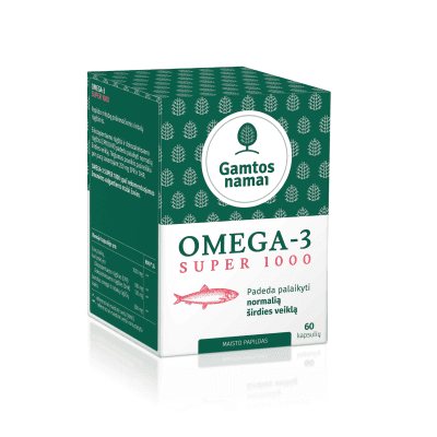 Omega - 3 Super 1000 mg kapsulės N60