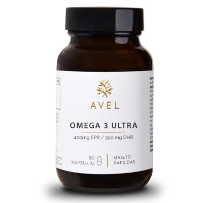 OMEGA 3 ULTRA 400 MG EPR/ 300MG DHR, 80 kapsulių