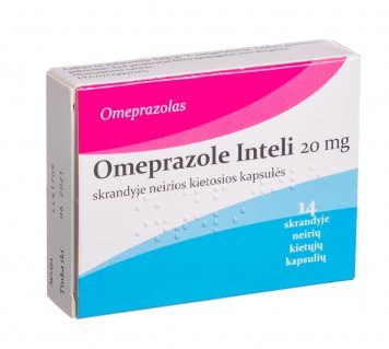 OMEPRAZOL-Inteli 20 mg skrandyje neirios kietosios kapsulės N14