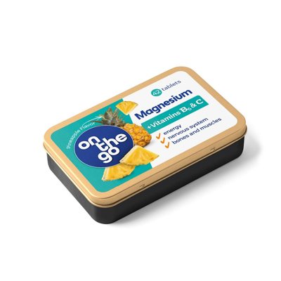 ON THE GO MAGNIS, B6 + vitaminas C, 42 tabletės