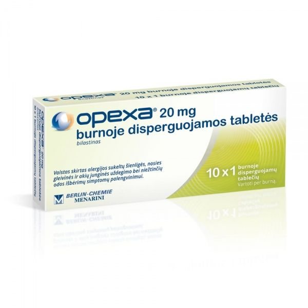 OPEXA 20 mg burnoje disperguojamos tabletės N10