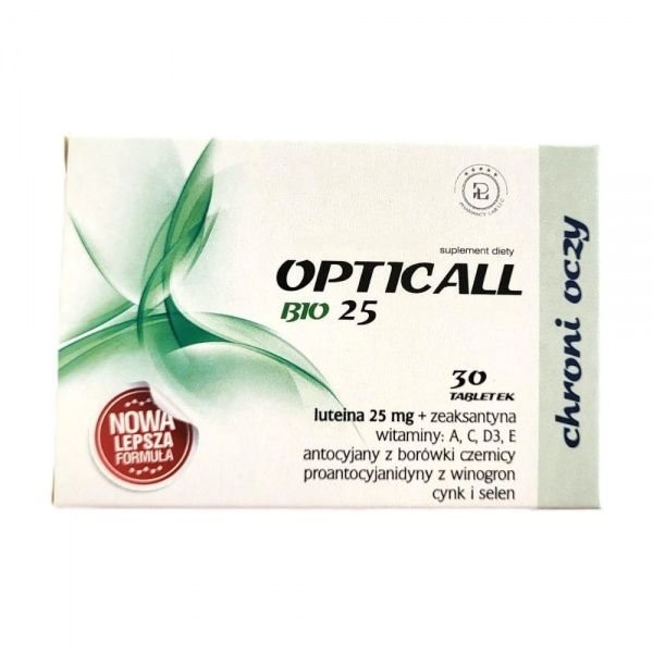 OPTICALL maisto papildas BIO 25, 30 tab.