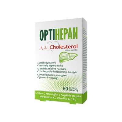 OPTIHEPAN CHOLESTEROL dengtos tabletės N60