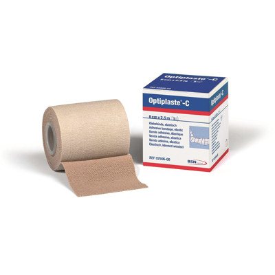 OPTIPLASTE C, elastinis prilimpantis pleistras, x 2,5 m, Beige spalvos, 6 cm