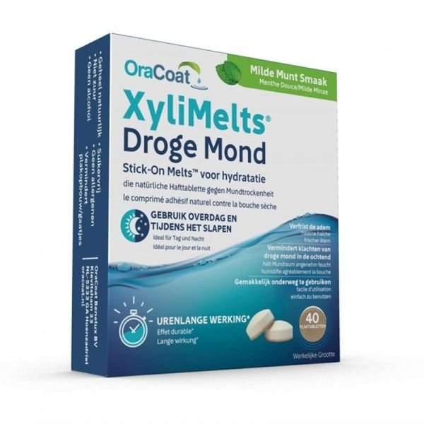 ORACOAT pastilės sausai burnai XYLIMELTS, 40 vnt