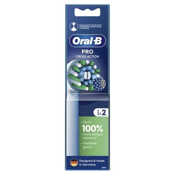 ORAL-B dantų šepetėlio galvutės CROSS ACTION PRO, 2 vnt