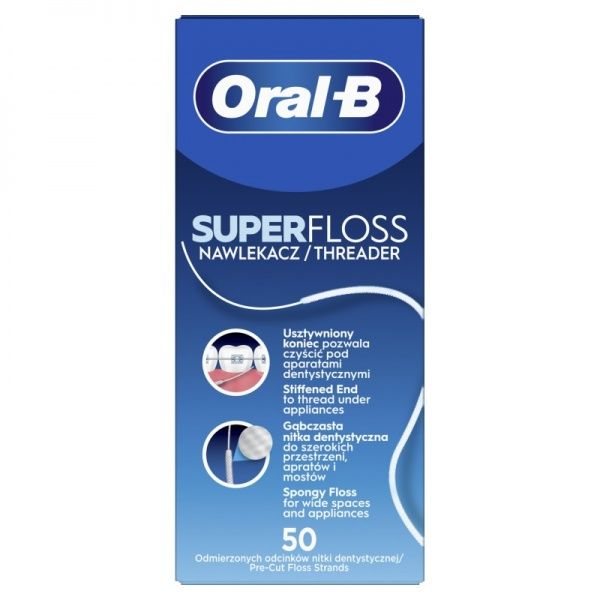 ORAL-B dantų siūlas SUPER FLOSS, 50 vnt