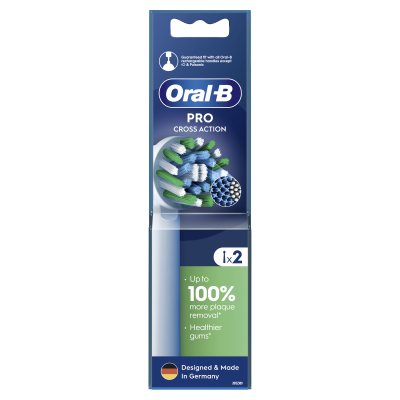 ORAL B Elektrinio dantų šepetėlio galvutės Cross Action White Pro, N2