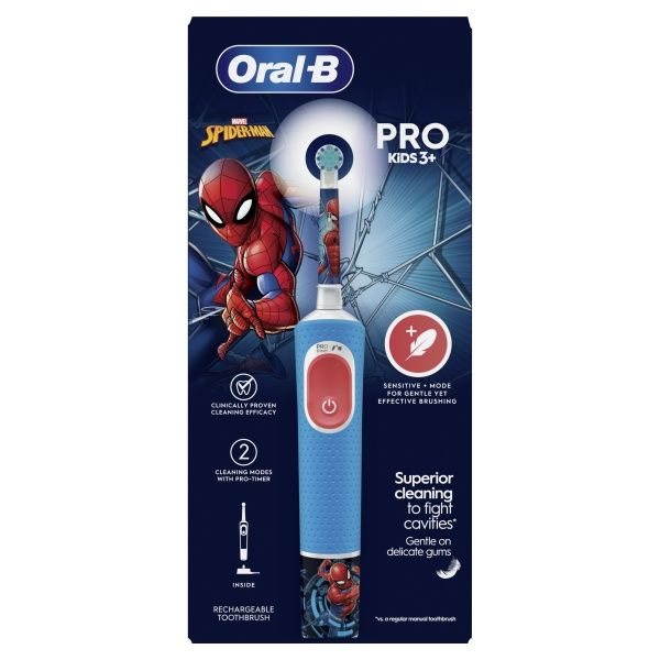 ORAL B Elektrinis dantų šepetėlis Vitality Pro Kids (3+ metų), Spiderman, N1