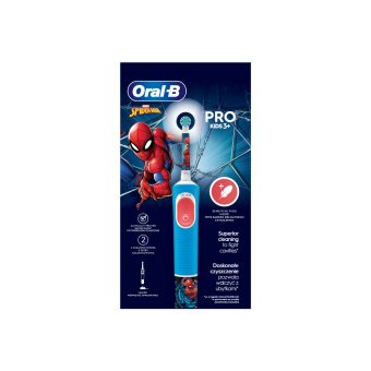 ORAL-B elelektrinis dantų šepetėlis VITALITY PRO KIDS 3+ SPIDERMAN, nuo ., 1 vnt., 3 m