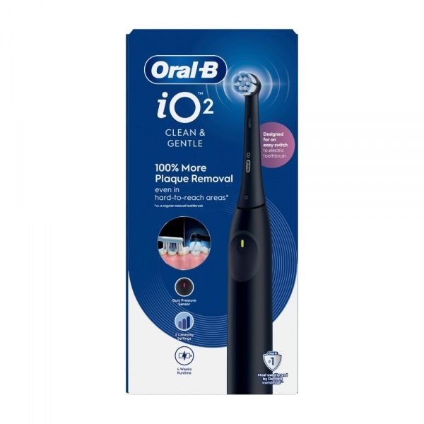 ORAL B IO2 Elektrinis dantų šepetėlis, Night Black