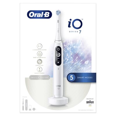 ORAL B IO7 Elektrinis dantų šepetėlis, White Alabaster, N1