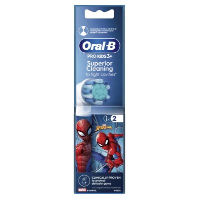 ORAL B Kids Stages dantų šepetėlio galvutės SPIDERMAN, N2