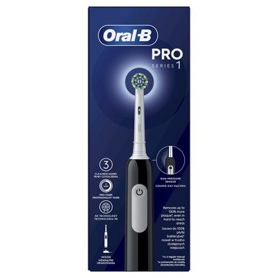 ORAL-B PRO SERIES 1 BLACK CROSS ACTION, Elektrinis dantų šepetėlis