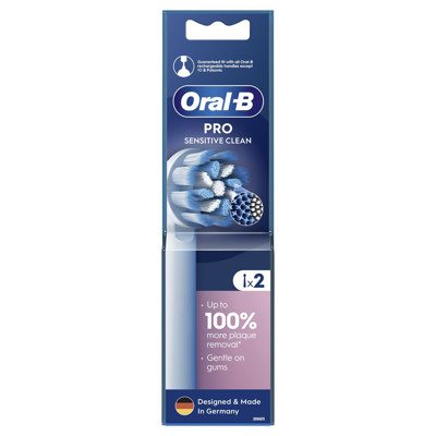 ORAL-B SENSITIVE CLEAN PRO, Elektrinio dantų šepetėlio galvutės, 2 vnt